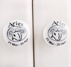 Aries Flat Ceramic Knob